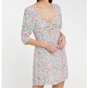 RIXO Larissa Floral Mini Dress Girlhoodcore Girlie Feminine